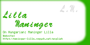 lilla maninger business card